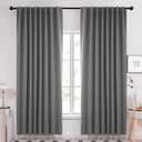 Deconovo Blackout Curtains  Room Darkening, Noise-Reducing, Thermal Insulated  Energy-Efficient Window Treatment for Bedroom, Living Room & Home Office  2 Panels, Light Grey, 70W x 108L Inch