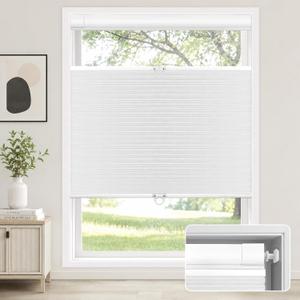 No Drill No Tools Top Down Bottom Up Blackout Cellular Shades White 36x42