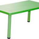 Rainbow Toys Children's table Kids Rectangular Table, Nursery Kindergarten Plastic Long Desk, for indoor and outdoor use (1 Table Color : Green, Size : 120x62x52cm)