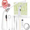 Voraiya Electronic Tonsil Stone Remover Vacuum,10 in 1 Tonsil Stone Removal Kit, 5 Modes Tonsil Stone Cleaner Instant Suction Tool, Easy to Use, Fight Bad Breath, Mouth Cleaning Oral Care (White)