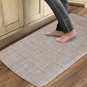 QSY Home Kitchen Anti Fatigue Rugs 20x39x3/ 4-Inch Floor Comfort Soft Mats Waterproof Non Skid Thick Cushioned for Standing Desk Garages