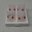 4 Pcs Thanksgiving Fall Icon Glass Cup 14 oz Icon Glass Cups Stemless Double Old Fashioned Blown Cocktail for Women Friends Lovely Halloween Gifts (Pumpkin)