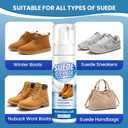 2 x Shoe Cleaner 6.76 fl oz, Suede & Nubuck Cleaning Kit for Shoes, Boots, Sneakers & Bags, Suede Cleaner Kit