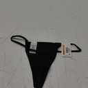 Calvin Klein Women's Sleek String Thong Panty (Small, Black)