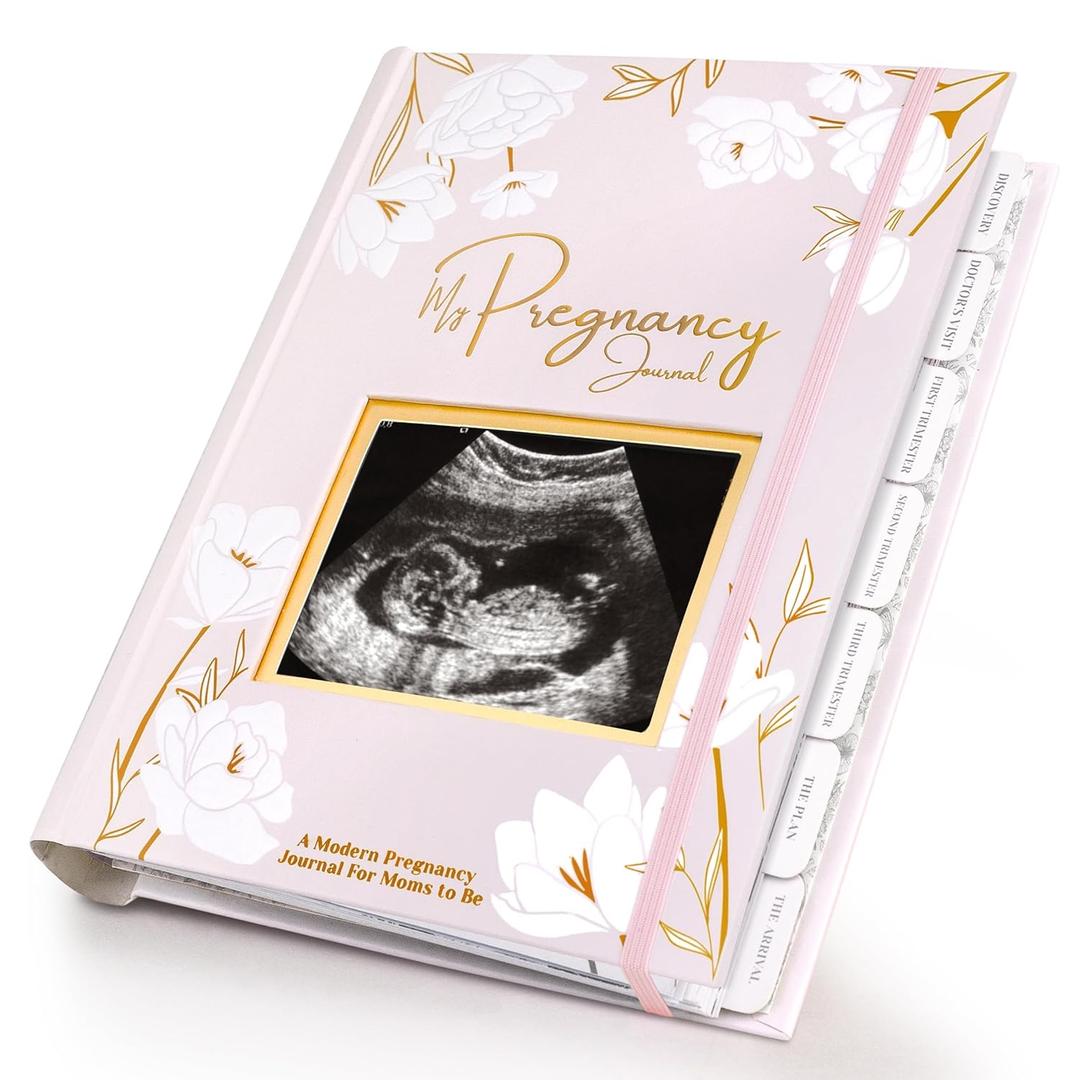 Pregnancy Journal, Pregnancy Announcements - 80 Pages Hard Cover Baby Books For Mom To Be Gift, Baby Memory Book Keepsake, Gender Reveal Gifts For New Moms, Shower & Registry (Blush)