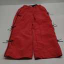 BEAUDRM Girl's Y2k Bow Baggy Pants Parachute Track Pants Wide Leg Loose Sweatpants Drawstring Joggers Hip Hop Dance, Red, Size: 8Y