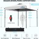12X12 Pop Up Canopy Tent with 3 Sidewalls,Easy Up Canopy,Commercial Instant Shelter,Heavy Duty One Person Set Up Event Tent,White