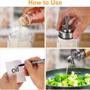 uxcell Glass Olive Oil Dispenser Bottle, 6oz/180ml Heat Resistant Vinegar Cruet Oil Container with Leakproof Pourer Spout and Scale for Kitchen Cooking