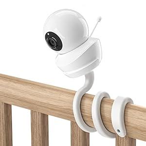 oioaahkeo Crib Mount for Babysense Baby Monitor, No-Drill Mount Suitable for V43 and HD S2 Models (White)