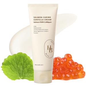 Salmon Caring Centella Cream - Salmon PDRN, Salmon Egg Extract, Centella, Madecassoside, Improve Skin Moisture Loss, Restore and Rejuvenate, Low Irritation, Korean Skincare, K-Beauty