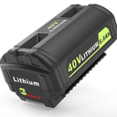 6.0Ah Battery Replace for Ryobi 40V Lithium-Ion Battery 6.0Ah OP4040 OP4050A OP40602 OP40201 Compatible with Ryobi 40-Volt Cordless Power Tools