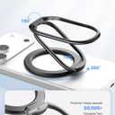 [2025 Upgraded] Mag Safe Phone Ring Holder, SUPERONE Adjustable Magnetic Kickstand & Removable Phone Grip Compatible with Wireless Charging Only for iPhone 17 &16 & 15 & 14 & 13 & 12 Series - Black