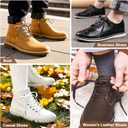 DELELE Flat Waxed Cotton Shoelaces: Wax Shoe Laces for Sneakers Boot 2 Pair (31 inch (80CM), 12 Tan With Deep Gray Metal Tips)