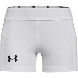Under Armour Girls' Utility Softball Slider Shorts (White, M)