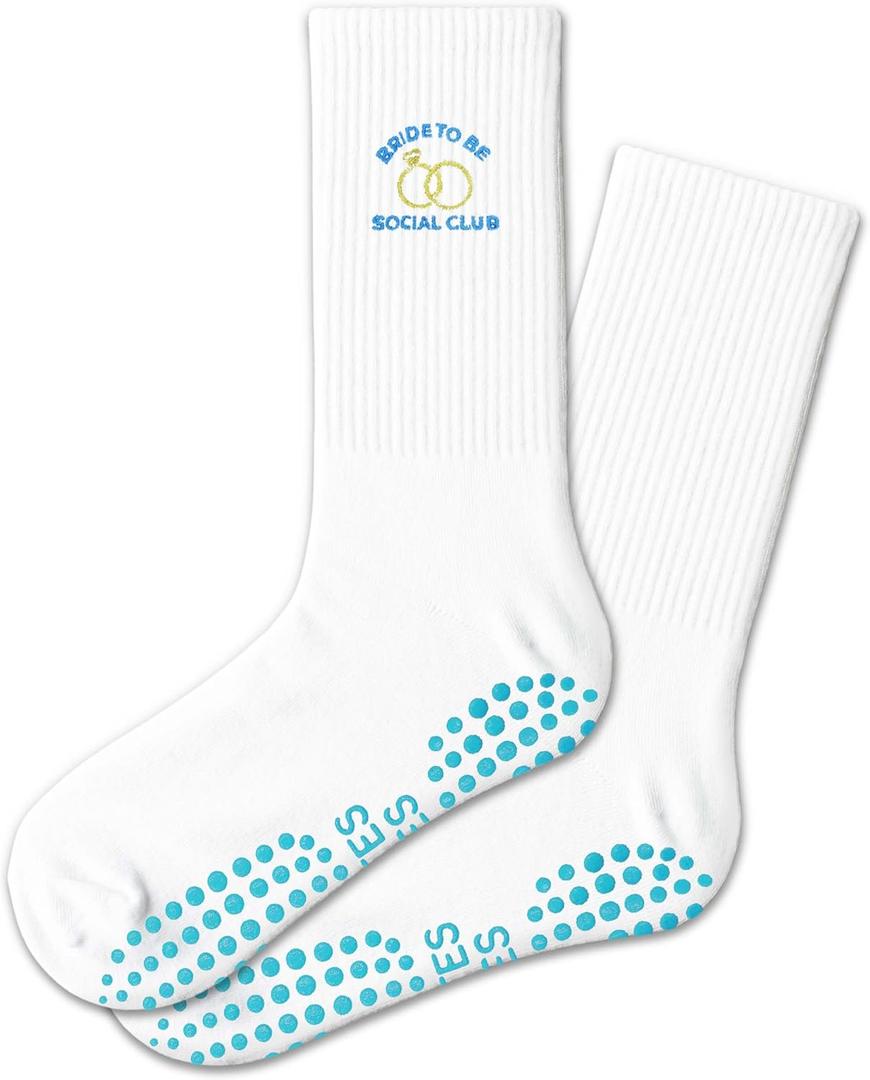 Cute Pilates Grippy Socks, Pink Pilate Gifts for Women, Striped Crew Grip Socks for Studio Pilate. (Pink)
