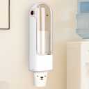 Cup Dispenser, Disposable Cup Holder for 5-7 oz Paper Cups and Plastic Cups, Wall Mount Water Cooler Cup Holder for Bathroom Office Home Gym, Pull Type Water Cup Dispenser with Clear Window - White (Single)