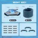 UIRWAY Upgrade Pool Vacuum Head with Side Brush & 360 Swivel Cuff, Heavy Duty Manual Kink-Resistant 1-1/2" x 30 Ft Vacuum Hoses, Weighted Triangular Shape for Inground & Above Ground Pool(No Pole)