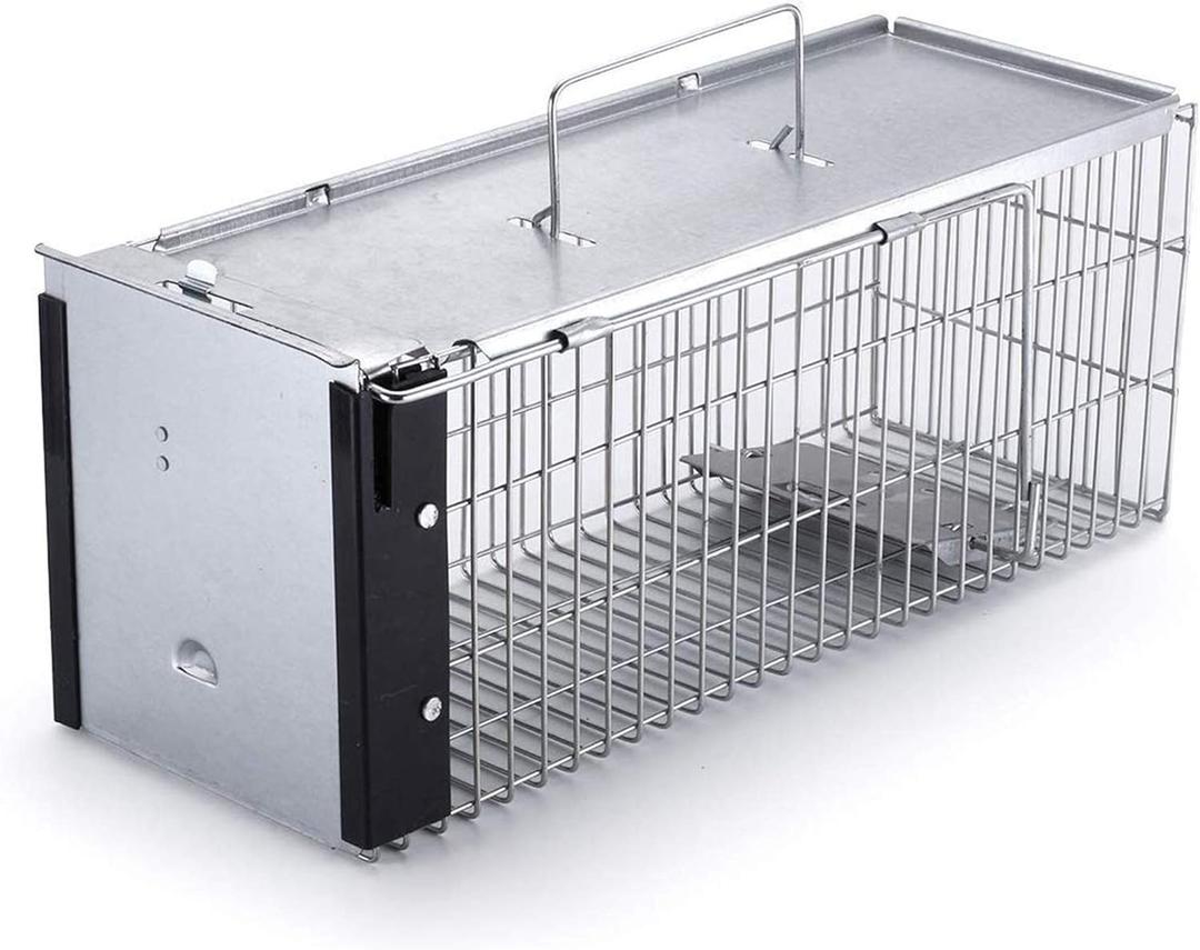 Faicuk Heavy Duty Squirrel Trap Chipmunk Trap Rat Trap and Other Similar-Size Rodents - 16.3 x 6 x 6.7