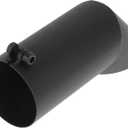 Motoforti 3" ID Inlet Turn Down Exhaust Tip T304 Stainless Steel Surface Blasting Mandrel Bend Elbow Tube 9.1" Overall Length Suitalbe for 3" OD Tailpipes