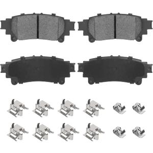 Rear Ceramic Brake Pads Set for Toyota Highlander 14-19, Sienna 11-20, Prius V 12-17, Mirai 16-19, for Lexus RX350, RX450h, IS350, GS350, GS450h 4PCS