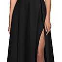 MUSHARE Women's V Neck Sleeveless Split Formal Dress Cocktail Party Prom Long Dresses Size 2XL