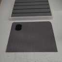 SYIPO Stone Bath Mat - Foldable Diatomite Bath Mat, 23.81 x 15.35, Non-Slip, Super Absorbent, Quick Drying Bathroom Mat | Easy to Clean Shower Floor Mat, Dark Gray