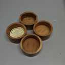 EDHAS Bowl Set of 4 – Hand-Carved, Food-Safe Rustic Small Bowls for Entertaining, Parties, Snacks, Candy, Nuts, Dips, Desserts, Kitchen Gift (3" X 3" X 1.5")