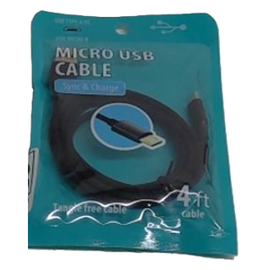 4Ft Micro USB Cable Sync & Charge, Pack Of 3