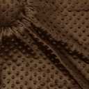 Homiest Minky Dot Fabric by The Yard, 1 Yard x 60 Inch Chocolate Brown