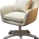 Velvet Home Office Desk Chair,Upholstered Vanity Chairs,Height Adjustable Swivel Wheels,Girls Women Ergonomic Computer Study Chair with Included Pillow,Bedroom, Living Room Off White 
16.14" * 32.33"