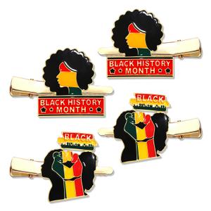 4 Pack African Hair Clips for Women Juneteenth Black History Month Black Women Heart Hair Clips Black Lives Matter Hair Barrettes Juneteenth Hair Accessories Decorations Gifts