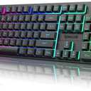 Redragon K521KS Wireless Gaming Keyboard, Tri-Mode BT/2.4G/USB-C RGB Mechanical Feeling Keyboard with Multimedia Keys, 4000mAh Battery, Anti-Ghosting, Compatible with PC - Upgrade