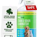 BugMD Pet Odor Eliminator & Stain Remover Spray for Dogs & Cats, 32 oz - Enzymatic Cleaner & Urine Odor Destroyer, Unscented Formula Eliminates Strong Odors