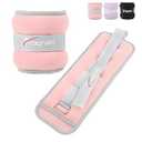 Fragraim Ankle Weights for Women Men Kids 0.5lb x 2 Leg Arm Wrist Weights with Adjustable Strap for Running, Walking, Pilates, Gymnastics, Aerobics- Rose