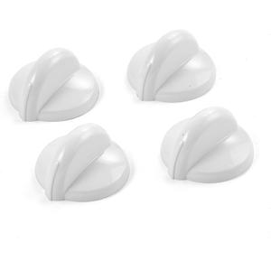 4 Pcs WB03T10205 Stove Knob Replacement for GE Stove Burner Knobs GE Gas Range Parts White Plastic Surface Burner Control Knob General Electric Profile Range Cooktop Knobs