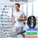 SOUYIE Smart Watch Fitness Trackers for Men Women, 1.47 HD Curved Screen, 24/7 Heart Rate/SpO2/ Blood Pressure Monitor, Sleep Tracker, 110+ Sports Modes, Waterproof Activity Tracker for Android iOS