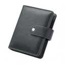 NatSumeBasics Black A7 Binder Wallet Budget Binder Planner Organizer 6 Rings Notebook Folders with Snap Button for Traveller Journal Filler Folder (A7, Black)