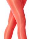 VEBZIN Tights for Women Red High Waisted Sheer Pantyhose (86-160lb) Small 