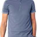 Men's Stripe Short Sleeve T-Shirt Mens Classic Casual Stripe Loose Shirts (Blue, XL)