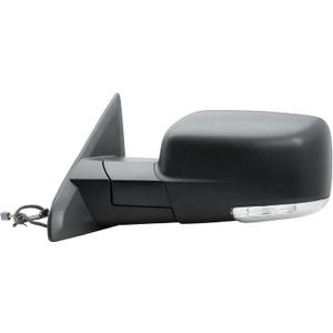 Driver Left Side Door Mirror Electric Heated Glass Power Folding Textured Back Cover with Turn Signal Light Puddle Light and Temperature Sensor for Ram 1500 2500 3500 2009-2019, 1500 Classic 2019-2024