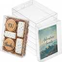 Blulu 50 Pack Clear Box for Greeting Cards A2: 4.5 x 5.9 x 1 Inch Storage Boxes Clear Plastic Card Boxes Photo Storage Box for Crafting, Stationery Packaging, DIY Gift Card Cookies, and More