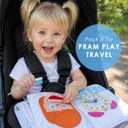 Curious Columbus Quiet Book Large Fabric Activity Book, Montessori Learning Toy, 10 Engaging Pages for Quiet Play, Perfect for at Home Learning, Airplane Activities and Road Trips.