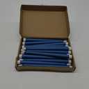 Macarrie 24 Packs Flameless Taper Candles Battery Operated 11 ''Long Candle Light LED Candlesticks Fake Flickering Tapered for Wedding Halloween Christmas Decoration (Blue) (UR-Macarrie-2010)