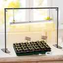 1 Pack Seedling Grow Light with Stand for Indoor Plants, 18W Full Spectrum LED Grow Lamp with Metal Stand, Height Adjustable Seedling Grow Light for Seed Starting, Germination, Hydroponic