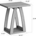 FROMJBEST End Tables Living Room, Side Table Beside Sofa, Nightstand for Bedroom, Couch Side Table with Shelf, Modern End Table for Living Room, Grey End Table