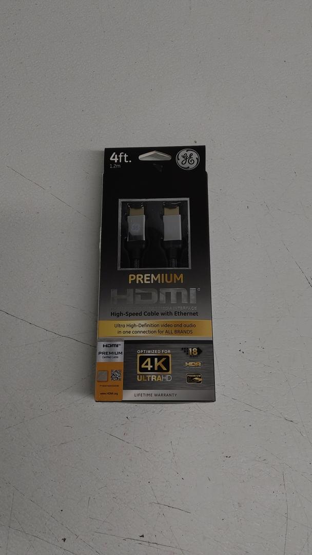 GE 4ft PREMIUM HDMI HIGH -Speed Cable with Ethernet