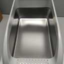 Stainless Steel Litter Box with High Sides, Extra Large Metal Cat Litter Pan for Big Cats, XL Litter Box with Scoop, Non-Stick Easy Clean Anti-Leak Kitty Litter Pan, Odor Control Open Top Design