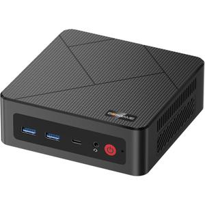 BOSGAME E4 Mini PC, AMD Ryzen 5 3550H Mini Computers, 16GB DDR4 1TB PCIe SSD Desktop Computers, Dual RJ45 LAN, 4K Triple Display, USB-C, USB 3.2, Wi-Fi 5/BT 5.0 for Office, Home & Streaming