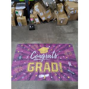 Graduation Decorations Class of 2025 - Maroon and Gold Graduation Party Supplies Include Backdrop, Banner, Hanging Swirls, Porch Sign, Balloons for Congrats Grad Decorations