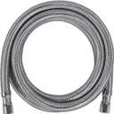 Certified Appliance Accessories Ice Maker Water Line, 5 Feet, PVC Core with Premium Braided Stainless Steel, Silver